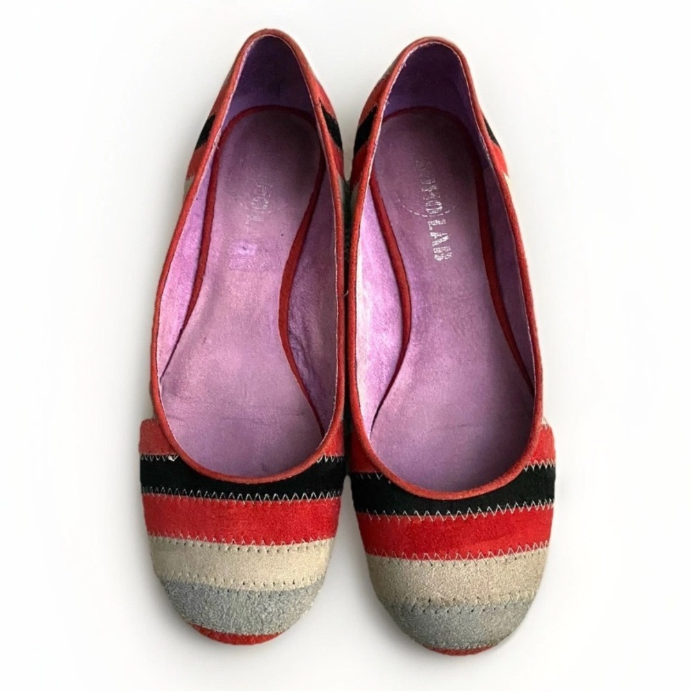 Soho Lab‎ Multicolour Suede Ballet Flats Women’s Size 7.5 Boho Chic Style